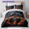 Satan Symbol Pattern Bedding,Quilt Set Quilt Cover Pillowcase Home Birthday Gift (1 * duvet cover + 2 * pillowcase, without core)