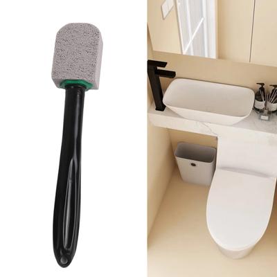 Pumice Toilet Brush With Extended Handle And Non Slip Grip For Effortless Stain Removal And Hygienic Bathroom Cleaning