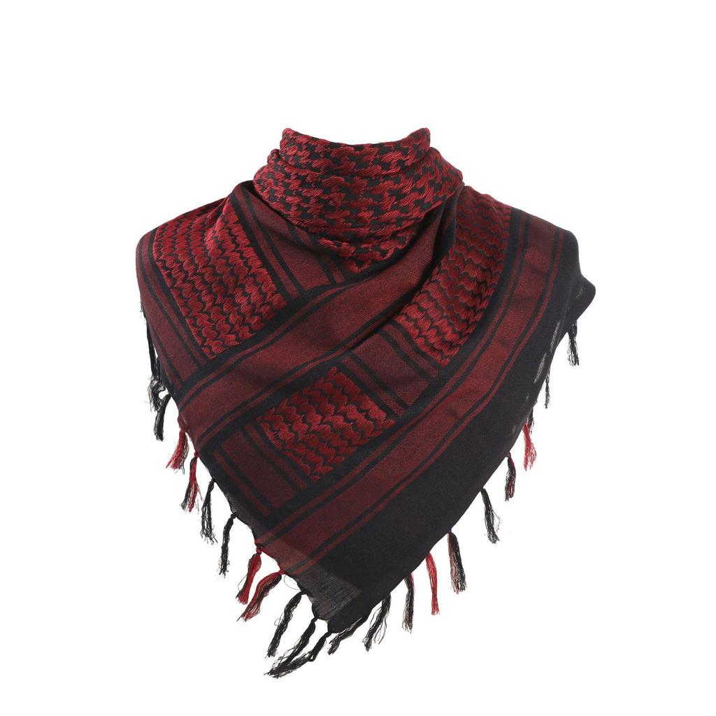 Camouflage Jacquard Keffiyeh Scarf - 100% Cotton Muslim Outdoor Shawl