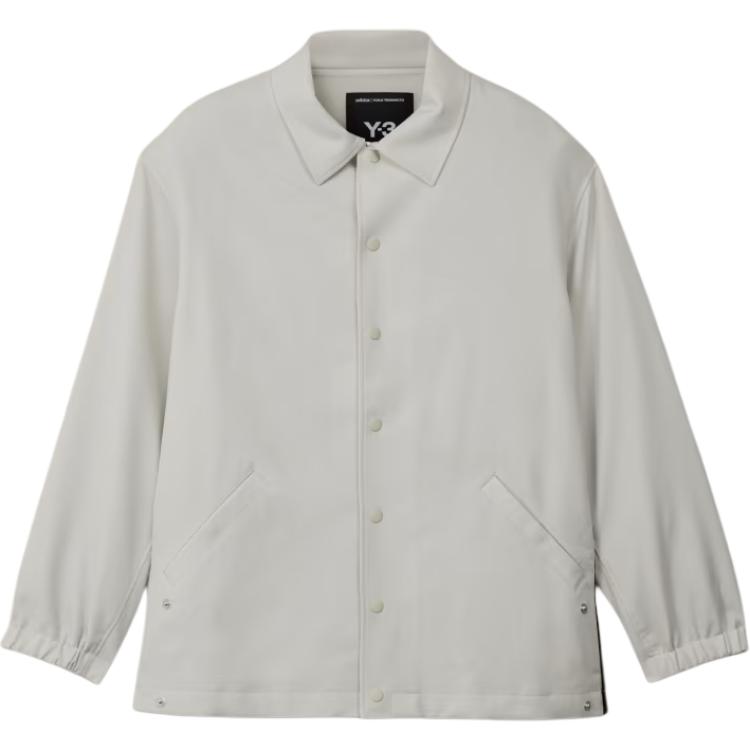 

Y-3 Solid Color Pointed Collar Single Breasted Long Sleeve Jacket Men jackets White JF6698 S