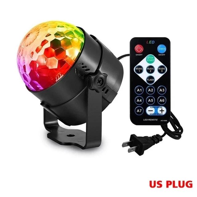 LED Remote Control Mini Magic Ball RGB Crystal Magic Ball Lamp Dance Table Lamp KTV Stage Lamp Flash Bar Atmosphere Light
