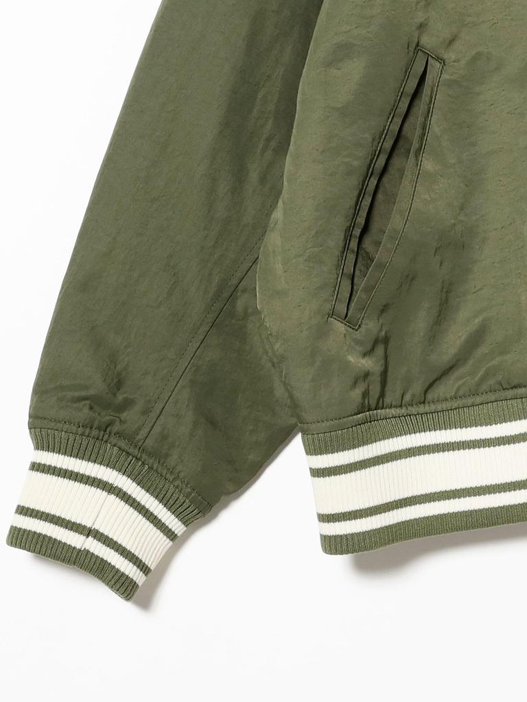 B:MING LIFE STORE by BEAMS Women's Water-Repellent Stadium Jacket, Olive, Size S