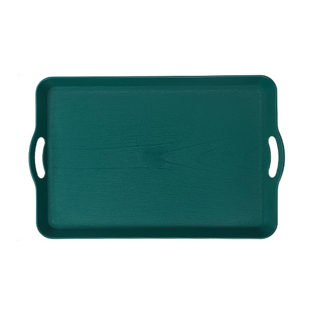 Rectangular Plastic Serving Trays With Handles Scratch-Resistant Serving Vanity Tray  Trays Decorative For Picnic