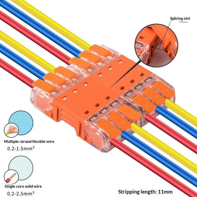 1/2/4Pcs 2/3/4 In And 2/3/4 Out Cmk 64 Quick Lever Wire Connectors For Compact Plug Male Female Terminals Universal Blocks