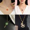 Non-Fading Luxury Maple Leaf Butterfly Clavicle Necklace