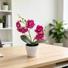 Butterfly Orchid Fake Flower Plant With Plastic Base For Home Decor And Wedding Centerpieces