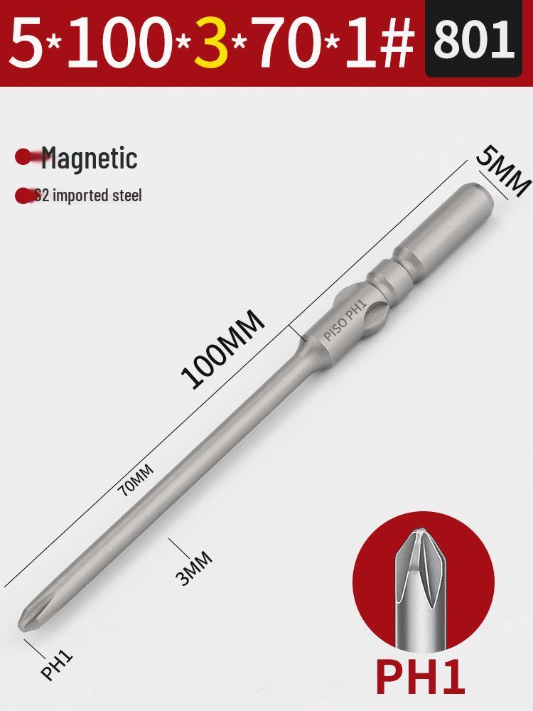Imported S2 Steel 5mm Magnetic Electric Screwdriver Bits (801/800), 101-Piece Set