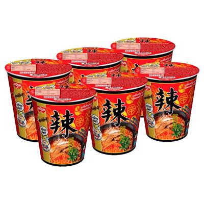 NISSIN Premium Cup Noodle Instant Noodles Korean Hot and Spicy Soup Flavour 70 G. X 6 Pcs