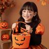 Baumwolle Kürbis Süßigkeiten Eimer Orange Gewebte Aufbewahrungstasche Kinder Geschenk Korb Trick or Treat Tragetasche Kinder