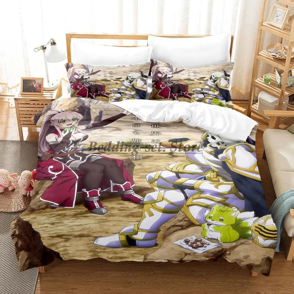 Skeleton Knight Bedding Set Single Twin Full Queen King Size Bed Set Aldult Kid Bedroom Duvetcover Sets Anime Bed Sheet Set