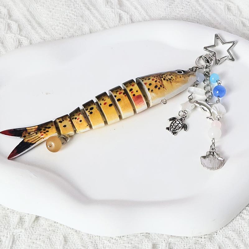 Handmade Fish Keychains, Lovely Jewelry,Souvenir Key Chain For Fishing Enthusiasts
