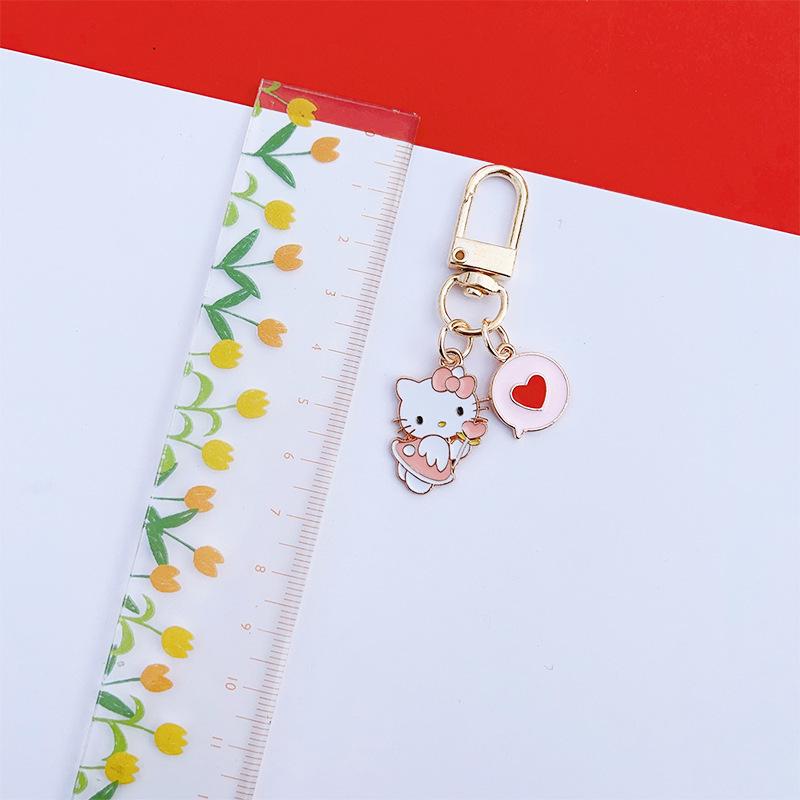 Hello Kitty Keychain: Cute Cat Backpack Charm Pendant for Students and Friends