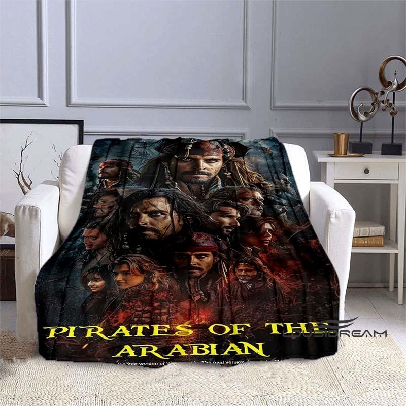 HD *Pirates of the Caribbean* Jack Sparrow (Johnny Depp) Flannel Blanket — Soft, Plush Throw Blanket — Ideal for Home, Bedroom, 75x90cm