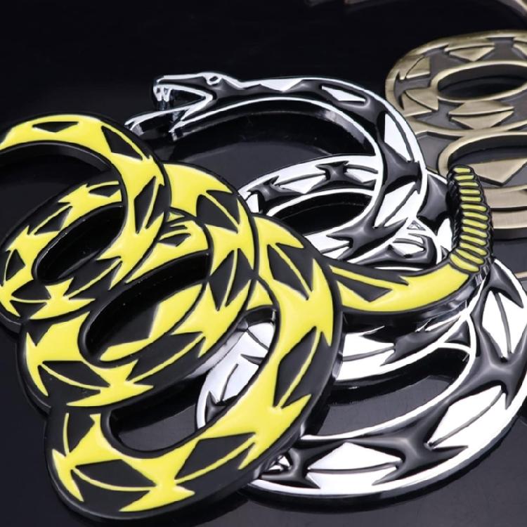 Automotive Metal Snake Emblem 3D Textured Decal Gadsden Style Design Dont Tread on Me Metal Car Sticker for Vehicle Bike