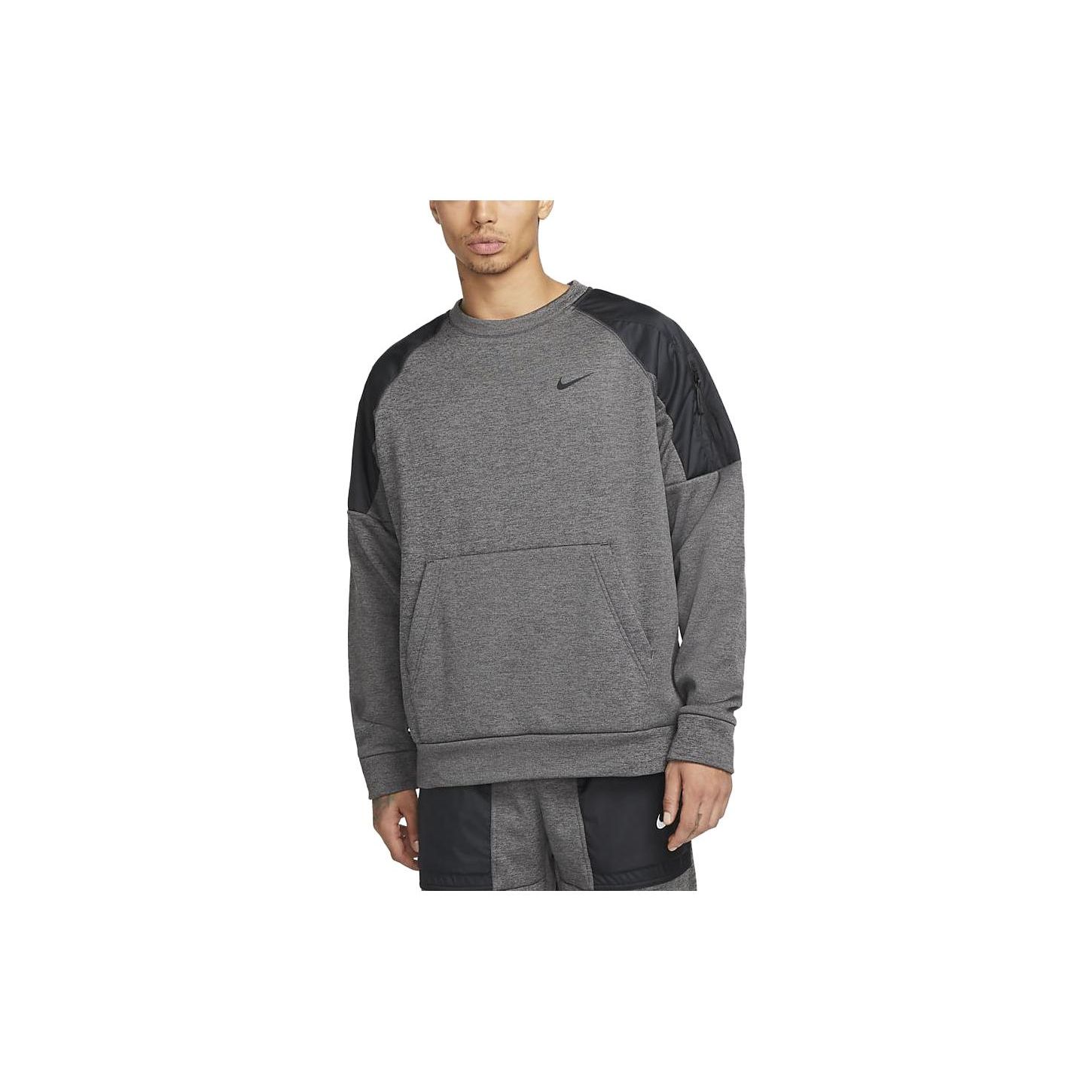 Nike Logo Print Crew Neck Long Sleeve Sweatshirt Men sweatshirt Gray DQ4854-071 S
