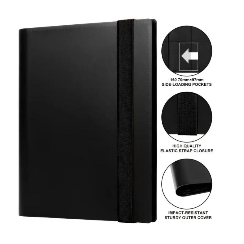 160 Pocket Game Collectible Cards Binder Album Large Trading Card Durable Protective Cover Holder PP Material Multi-color Option