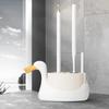White Swan 3-in-1 Toilet Brush Wall Hanging Household No Dead Ends Toilet Brush Set Toilet Brush Cleaning Bathroom Accessories