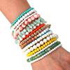 Colorful Multi-Strand Beaded Bracelet Set: Pearl & Stone Stackable Fashion Jewelry for Women