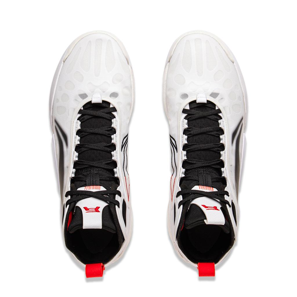 Li Ning Yushuai 19 Carbon Core Basketballschuhe Herren Mittelhoch Weiß Schwarz ABAV057-1