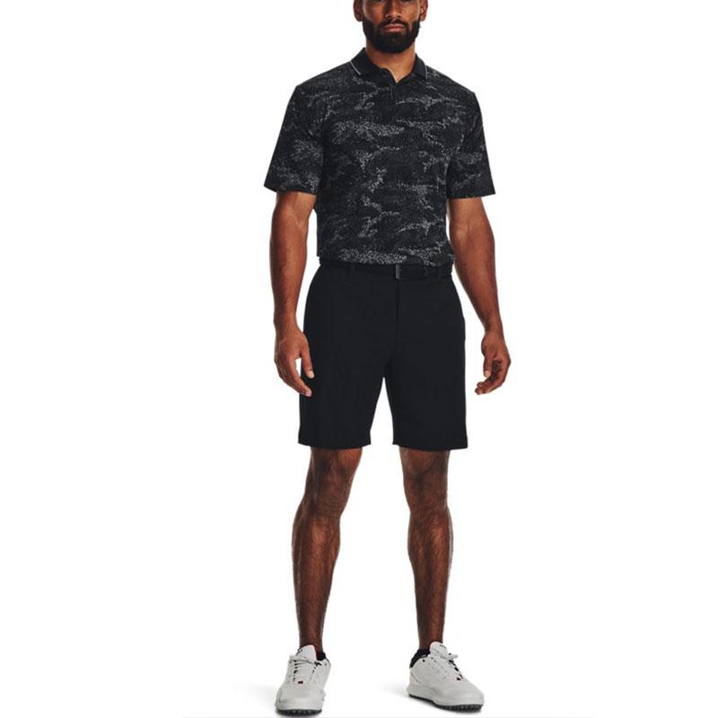 Under Armour Iso Chill Polo Shirts Men's Black Polo Collar Moderate Straight Fit 1377365-001