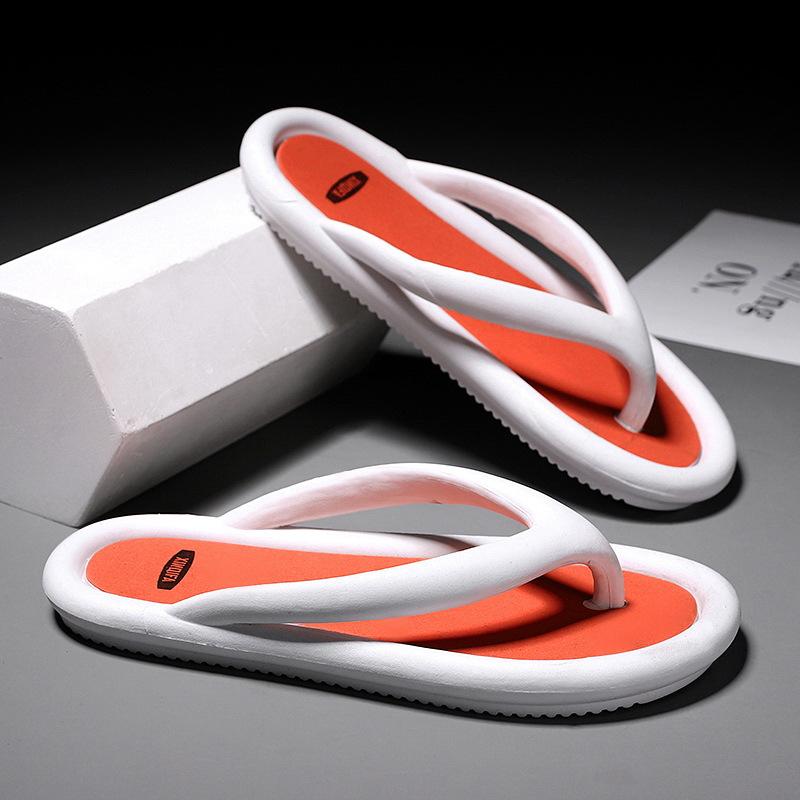 Flip-flops Men's Trendy Summer Net Red Fashion Wear Couple Slippers Soft Bottom Non-slip Clip-on Sandals Men's Beach Shoes