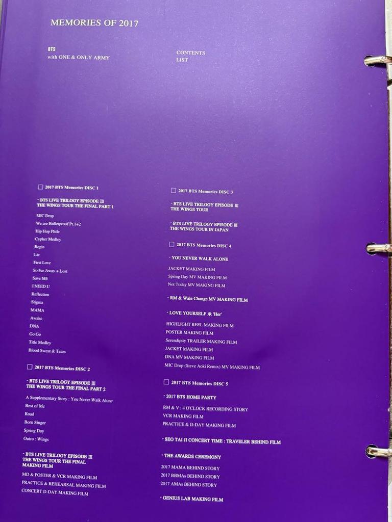 [USED] BTS MEMORIES OF 2017 DVD with JIMIN trading card