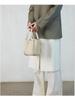 In Stock: Songmont Medium Pine Basket Handbag, Large Capacity Crossbody Bucket Bag