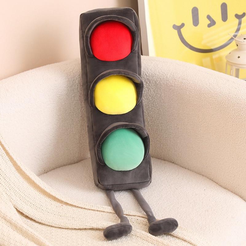 Realistic Red Green Light Plush Toy For Kids Educational Traffic Teaching Tool 55cm 80cm 100cm