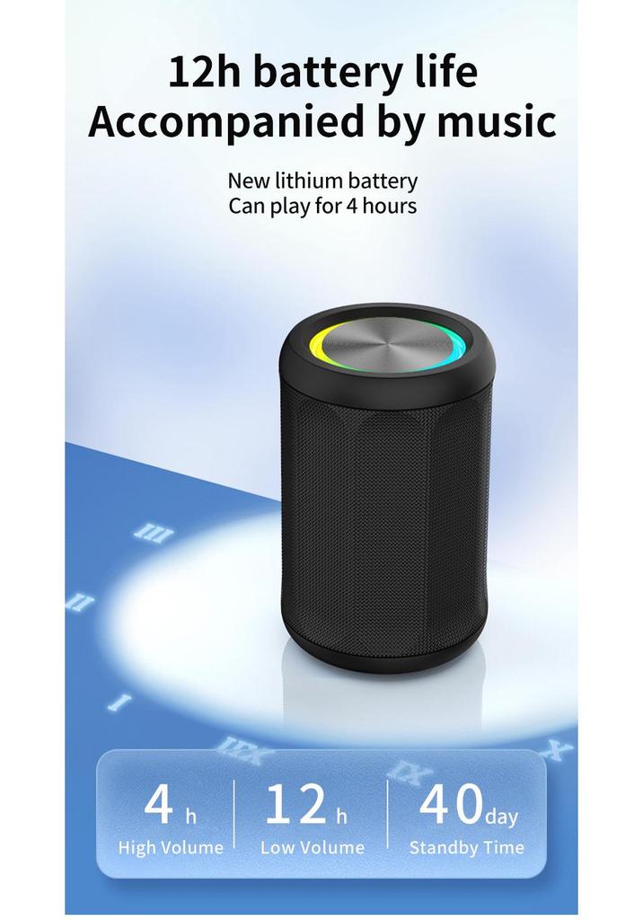 2026 Mini Fabric Bluetooth Speaker - Wireless, TWS Interconnection, Stereo, Portable, Colorful