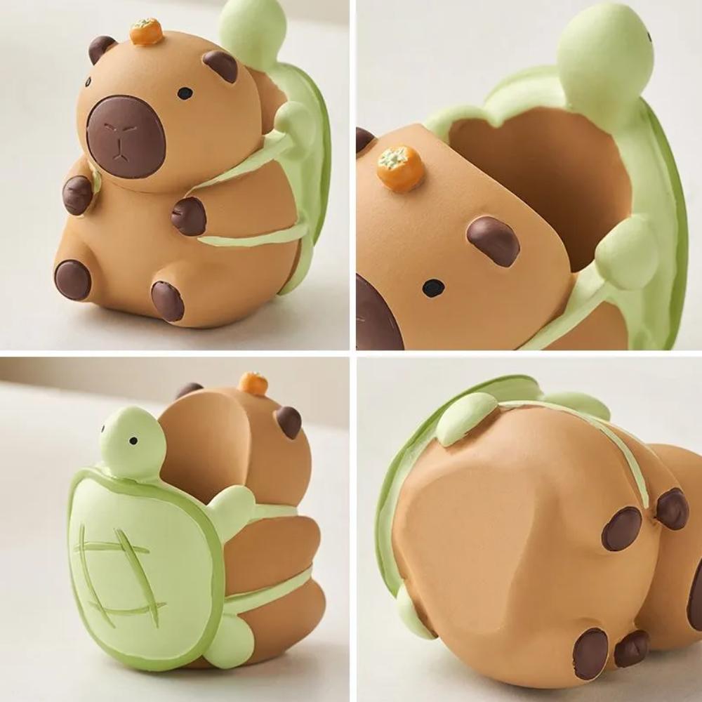 Ornaments Pencil Storage Box Capybara Stationery Organizer Model Toy Desk Pen Holder  Home Office