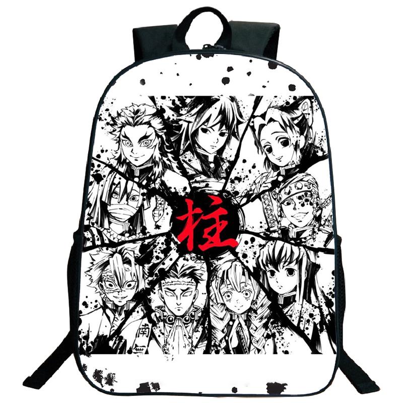 Demon Slayer Backpack Kimetsu No Yaiba Tanjiro Nezuko Kamado Teenarges Schoolbag Laptop Bag Boys Girls Rucksack Travel Shoulder Bags