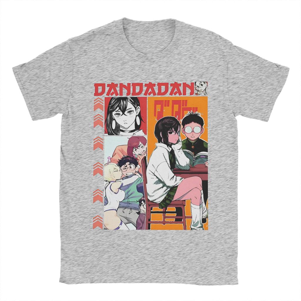 Men Women's Dandadan Ken Takakura Momo Ayase T Shirts Anime 100% Cotton Tops Novelty Short Sleeve Crew Neck Tees Graphic T-Shirt