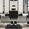 Henf 3 Ft. X 4 Ft. Salon Mat Barber Shop Chair Mat, Black Anti-Fatigue Floor Mats with Square Cut-Out for Salons, Stylists & Barber Shops, 1/2 In.