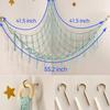 Triangle Toy Hammock Hand-woven Cotton Rope Children's Room Doll Storage Wall Hanging Net Camp Outdoor Furniture Swing Chair