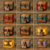 1pc Medieval Retro Jewelry Storage Box Wooden Treasure Jewelry Container Trinket Decor Box Props Pirate Jewelry Display Case