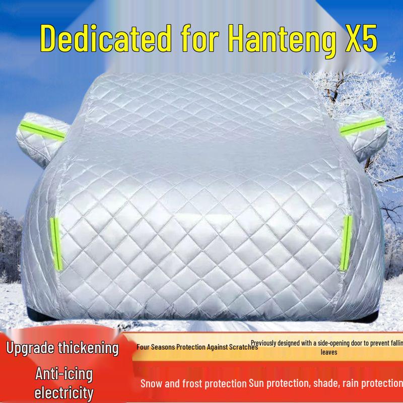 

Hanteng X5 Seven-Seater SUV Car Cover - Sun, Rain, Snow, Frost, Hail Protection, Thickened Heat Insulation Sunshade. Thickened Hail Protection, All-Season