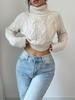 European & American Women's Cable Knit High Neck Pullover Sweater - Long Sleeve, Solid Color, Casual Autumn/Winter Style