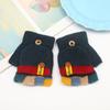 Autumn Winter Half Finger Flip Gloves Exposed Finger Mittens High Quality Warm Gloves for Children