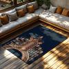 Cozy Persian Rug Non Slip Doormat Vintage Area Rug Boho Home Decor Turkish Carpet Entryway Mats Washable Floor Rug Modern Living