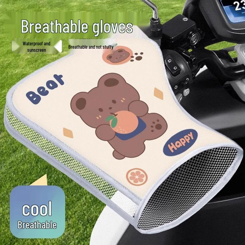 Letní elektrické auto a motocykl řídítka sluneční clona rukavice - Vodotěsné a větruodolné