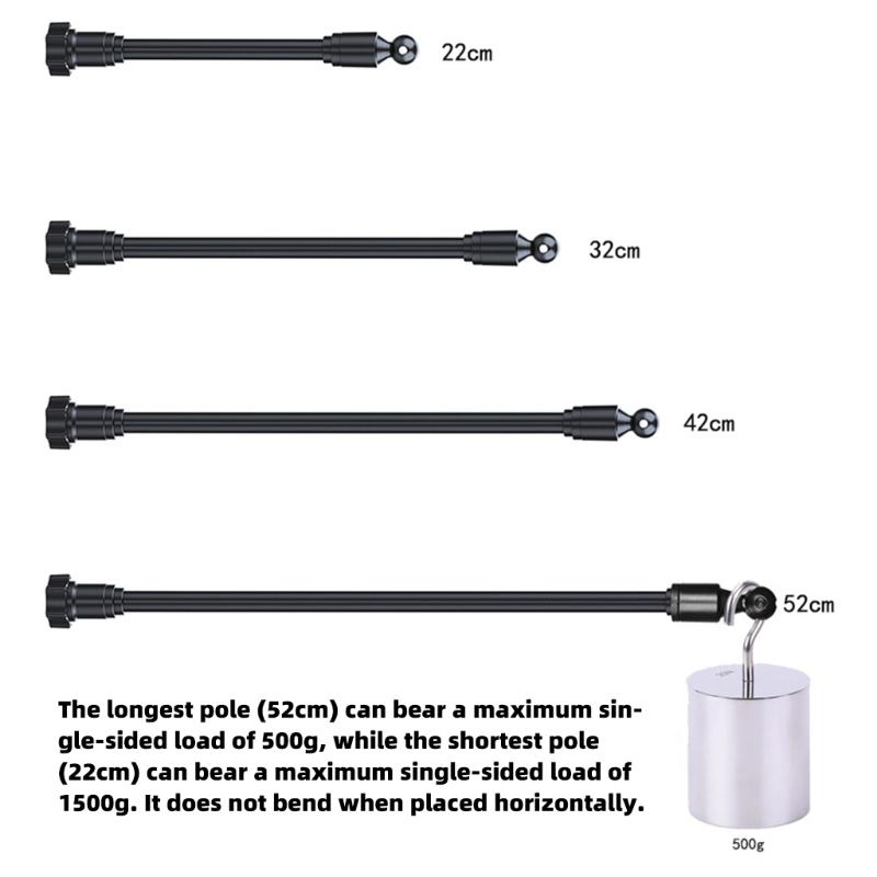 360 Degree Rotatable Aluminum Plastic Adapters 4 Lengths for Mobile Device Mounting On Car Vent Dashboards Desk Bracket