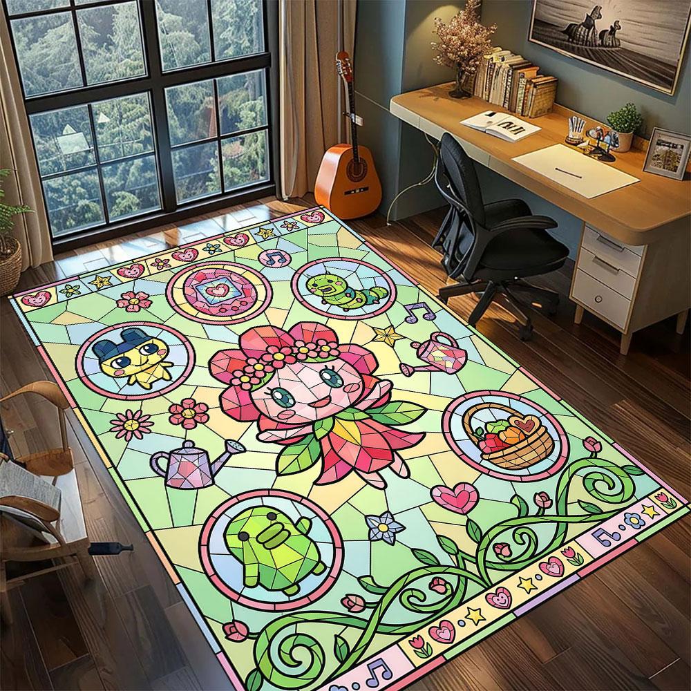 

Tamagotchi anime character Carpet for Living Room Bedroom Home Decor Cool Movie Mat Play Floor Mat 60x90cm
