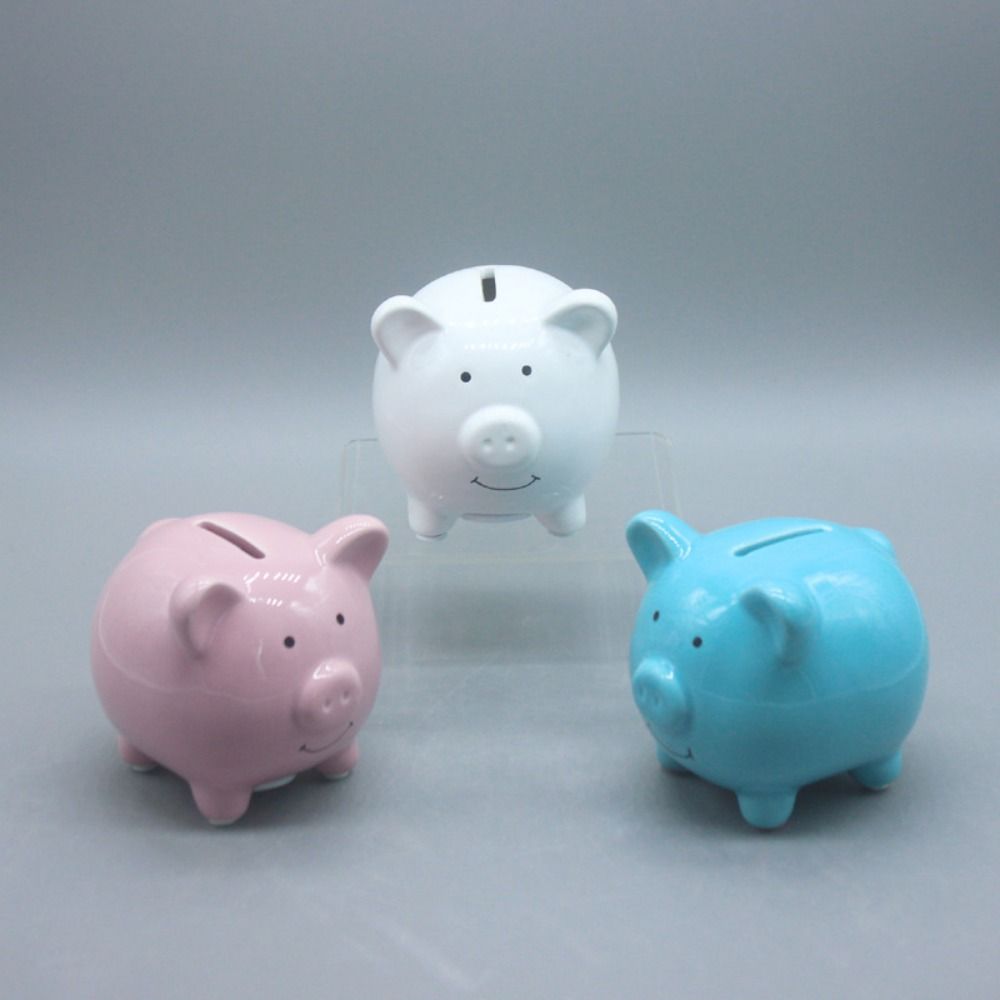 Cartoon Ceramic Piggy Bank Cute Savings Tank Birthday Gift Money Saving Box  for Boys and Girls