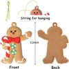 1 Set Gingerbread Man Ornaments for xmas Tree Decorations,Tall Gingerman Hanging Charms Xmas Tree Ornament Holiday Decor