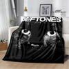 Coperta con logo band Deftones coperta per bambini coperta in flanella morbida accogliente coperta per casa viaggio regalo di compleanno decorazione