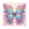 Home Wall Decoration Crafts Butterfly Faux Diamond Art Kit, Flower Peacock Hummingbird Pearl Kits for Adults 3D Sparkling Bead Painting Craft