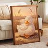 Handmade Framed Pearl Bead Painting Kit Cute Sleeping Duck Pattern 3D Shiny Canvas Art Ready to Display Home Decor Gift Idea Elegant Piece