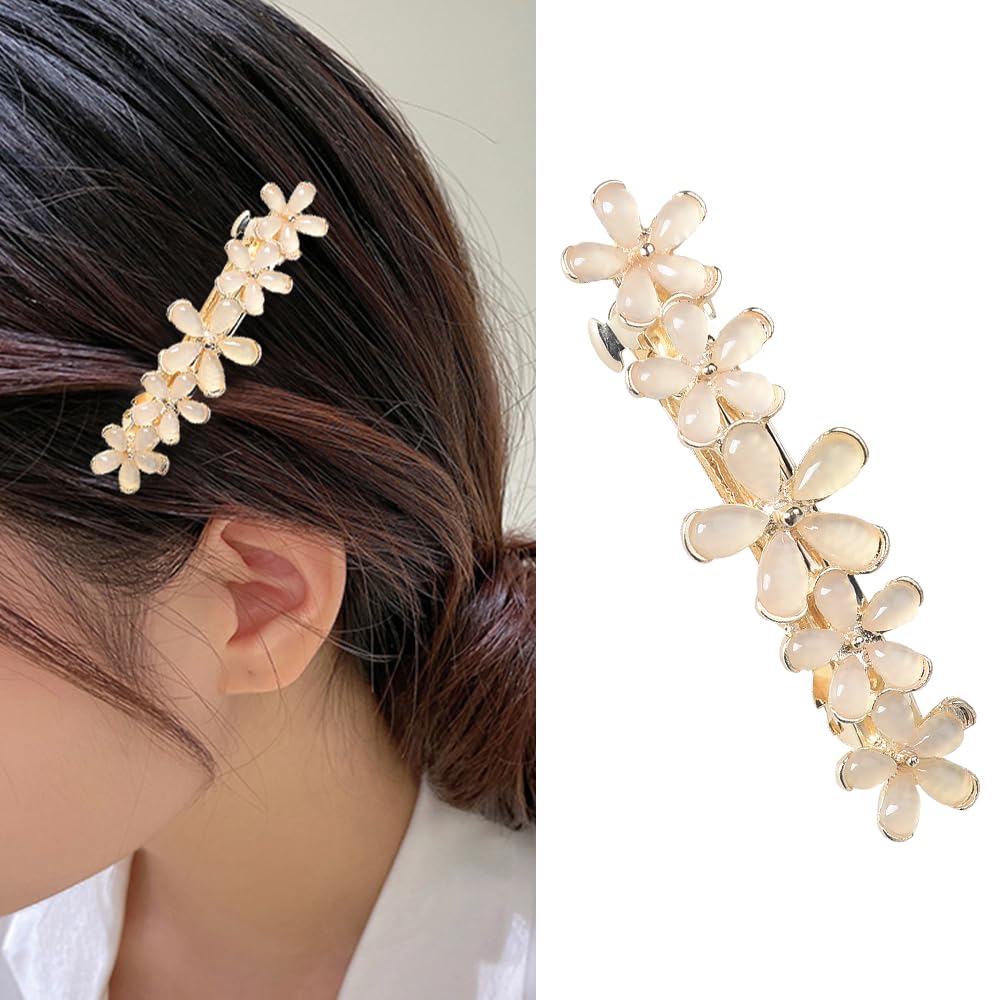 Flower Hair Clips for Women Vintage Hair Barrettes Hairpin Fashion Spring Hair Clip Pin Elegant Hair Claw Clamps Floral Hair Accessories for Girls