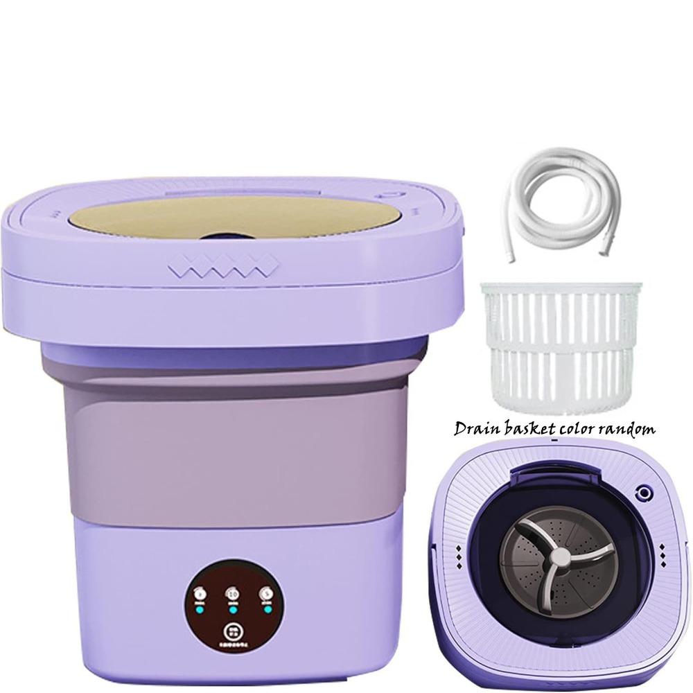 

6.5 л Мини-стиральная машина Мощная дезинфекция Складная стиральная машина Новая портативная стиральная машина фиолетовый