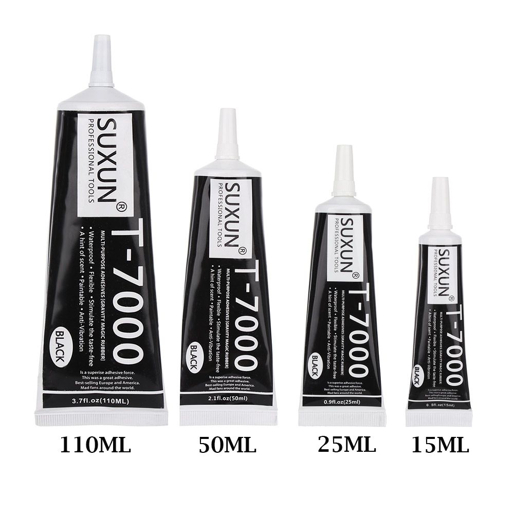 15/25/50/110ml Nuovo Portatile Nero Liquido Rapido Fix Adesivi Resina Epossidica Colla T-7000 Strumenti di Riparazione
